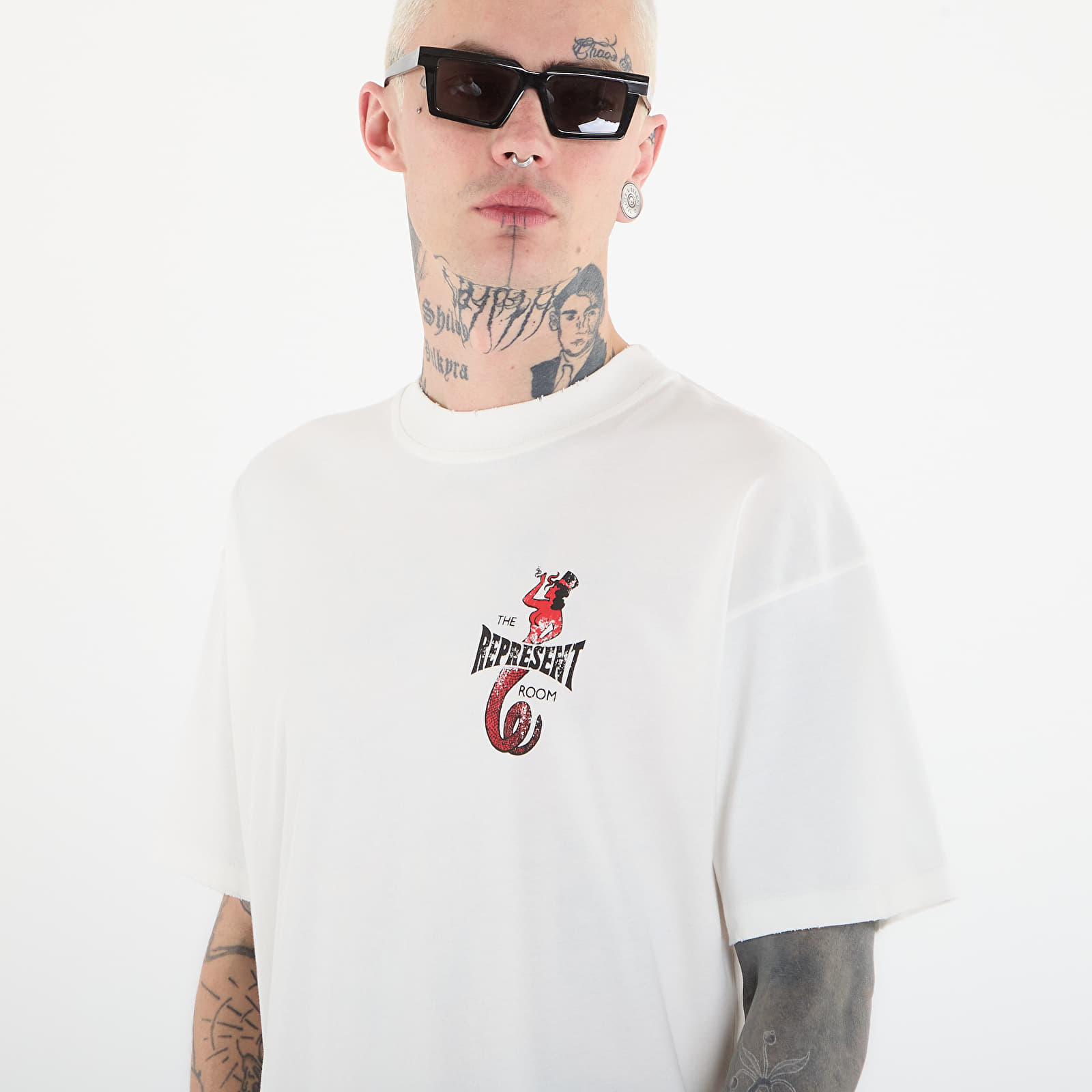 Ανδρικά μπλουζάκια REPRESENT x The Viper Room Dice T-Shirt UNISEX Flat White