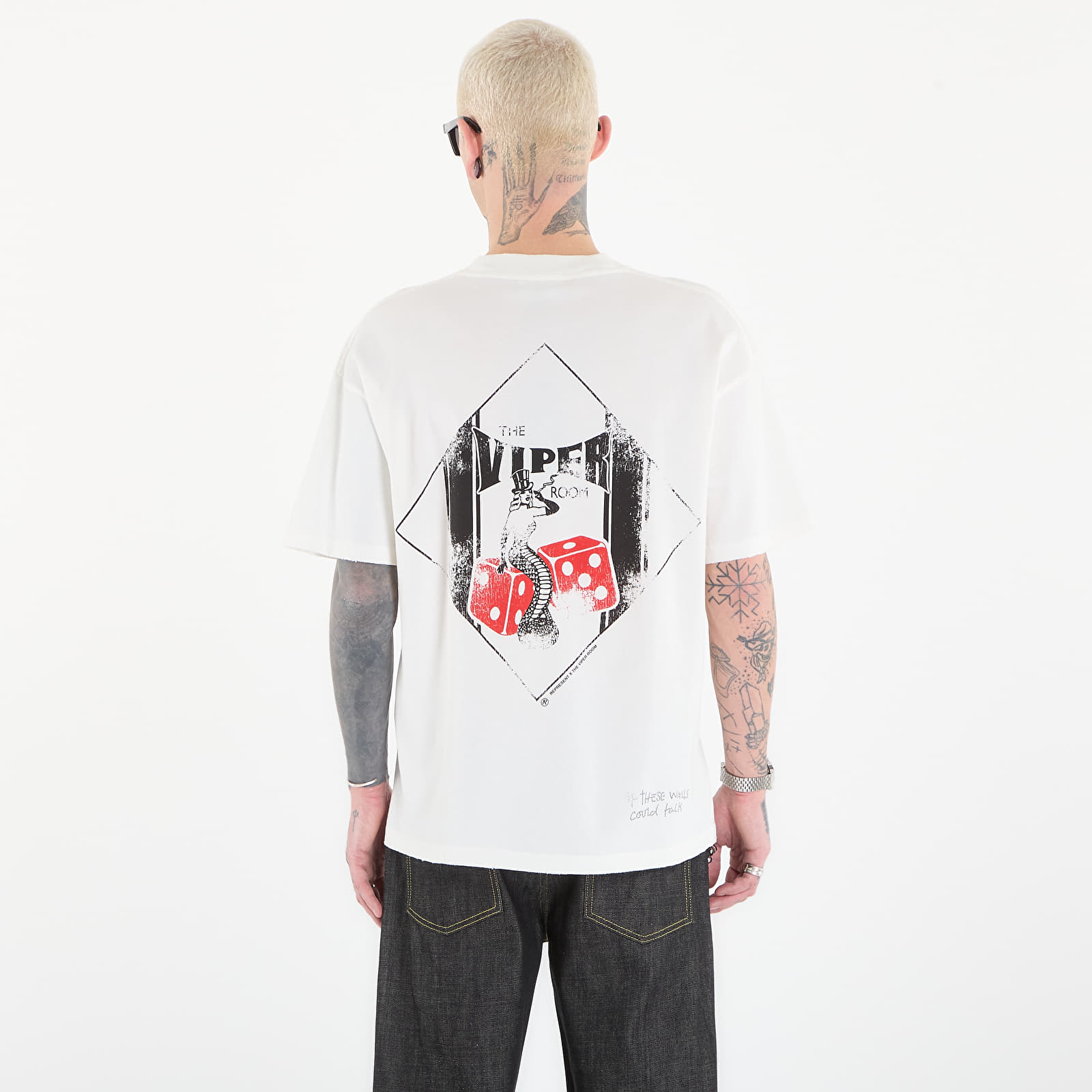 Ανδρικά μπλουζάκια REPRESENT x The Viper Room Dice T-Shirt UNISEX Flat White