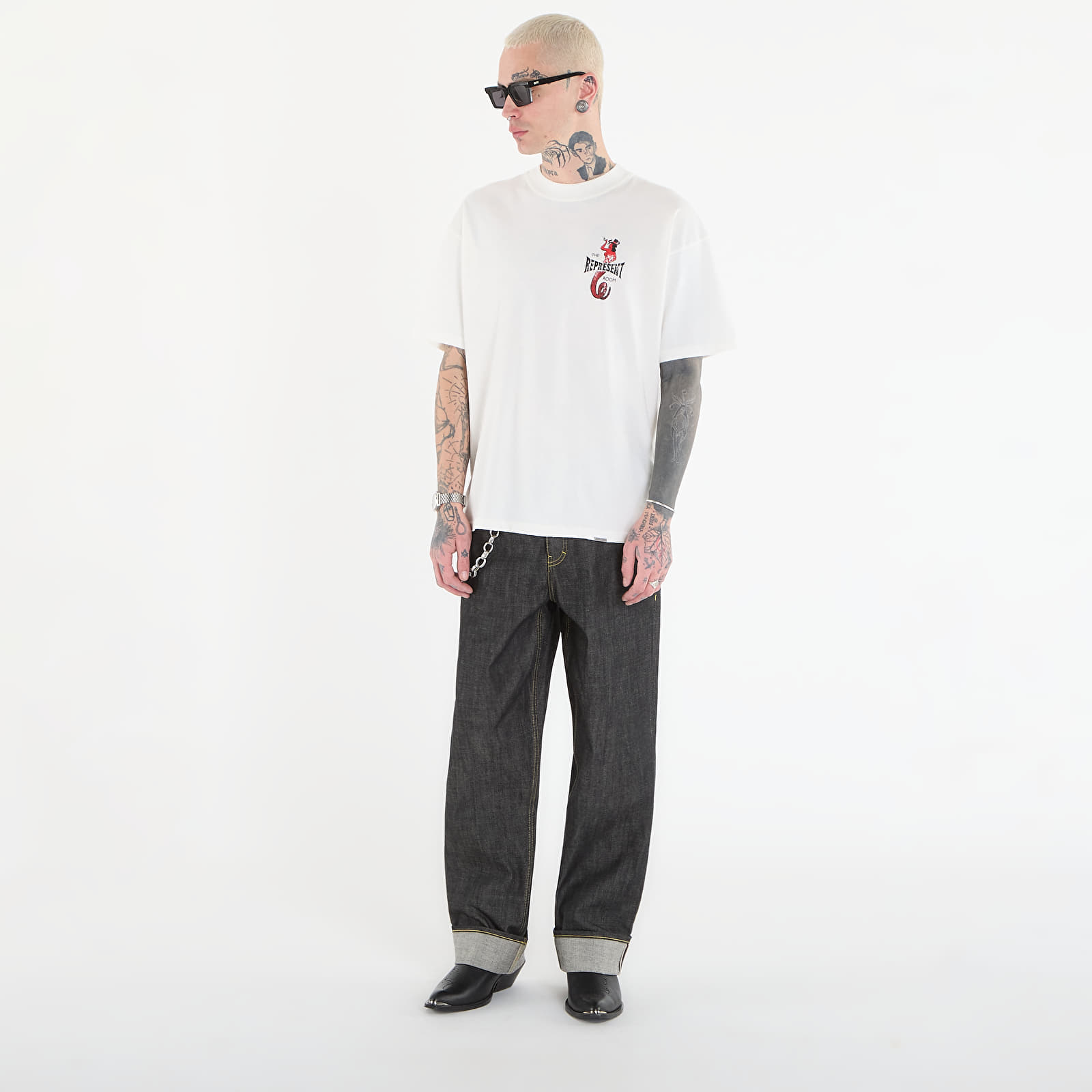 Ανδρικά μπλουζάκια REPRESENT x The Viper Room Dice T-Shirt UNISEX Flat White
