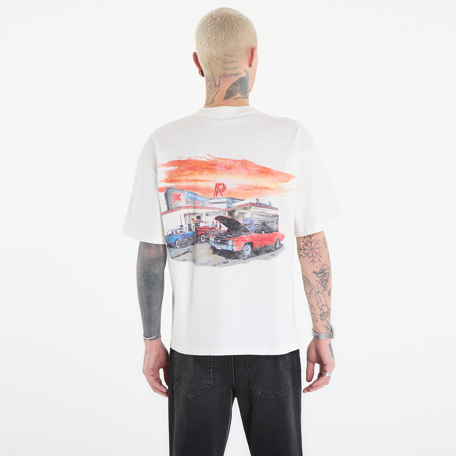 T-skjorter for menn REPRESENT 24 Hour Service T-Shirt UNISEX Flat White
