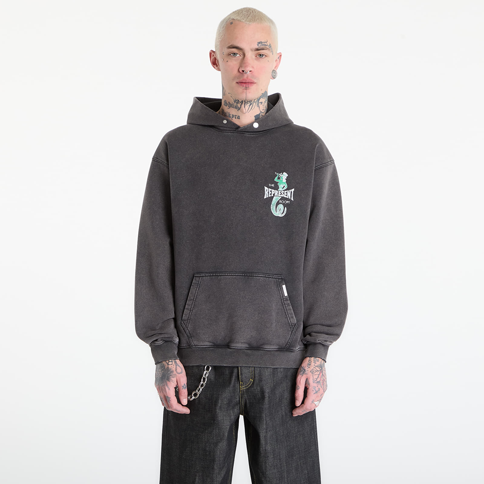 Men's hoodies REPRESENT x The Viper Room Dice Hoodie UNISEX Vintage Grey