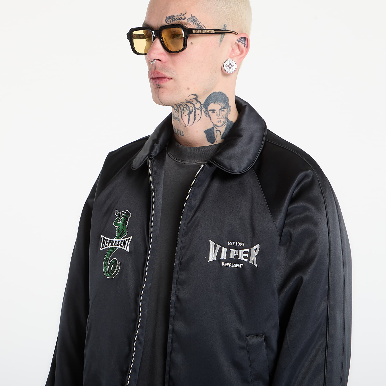 Jakker for menn REPRESENT x The Viper Room Viper Souvenier Jacket UNISEX Jet Black