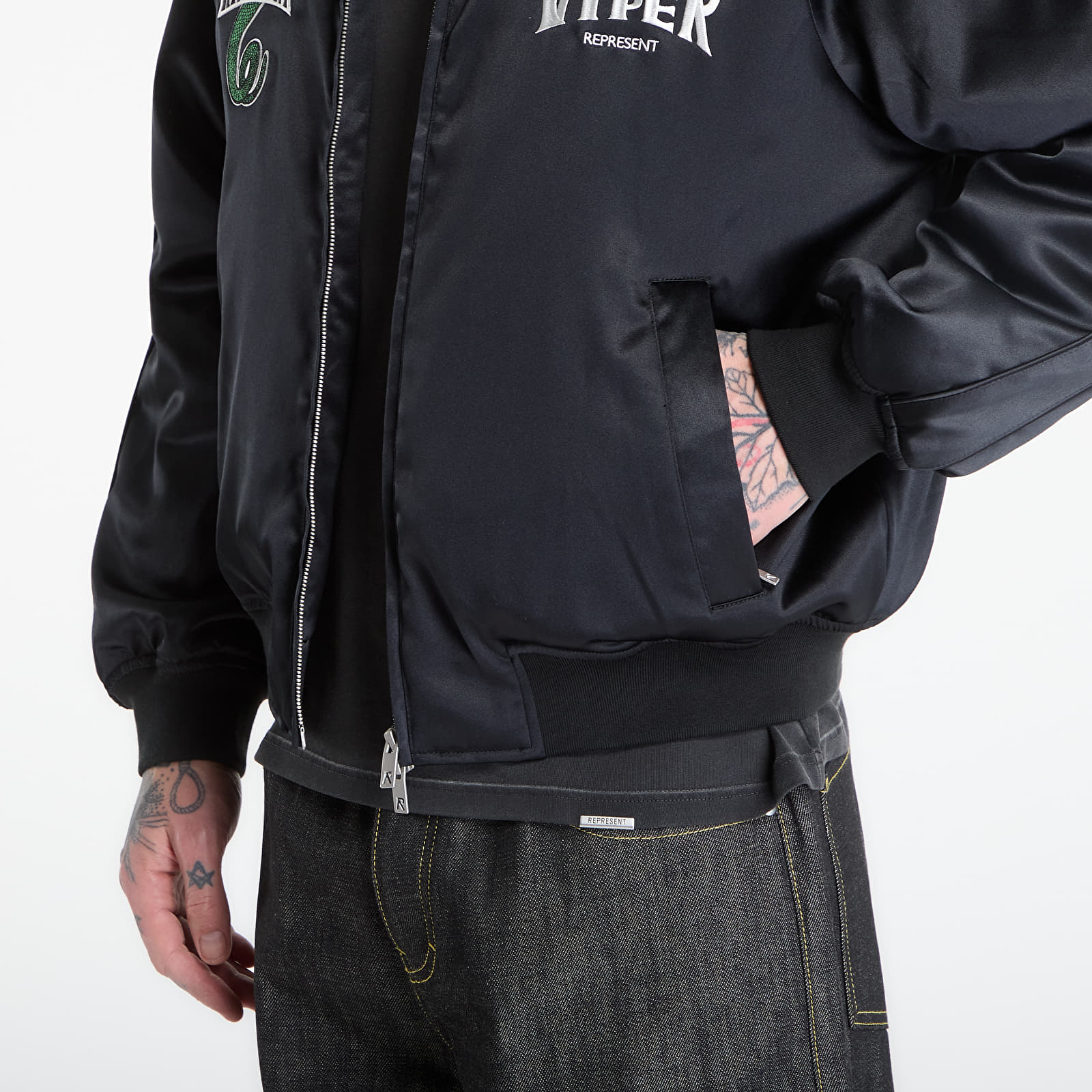 Jakker for menn REPRESENT x The Viper Room Viper Souvenier Jacket UNISEX Jet Black