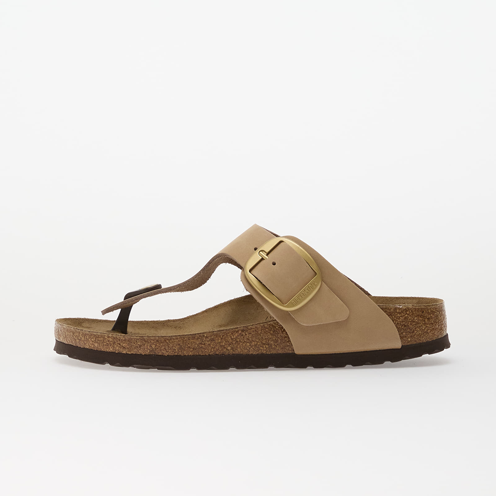 Жіноче взуття Birkenstock Gizeh Big Buckle Nubuck Leather Women Sandcastle