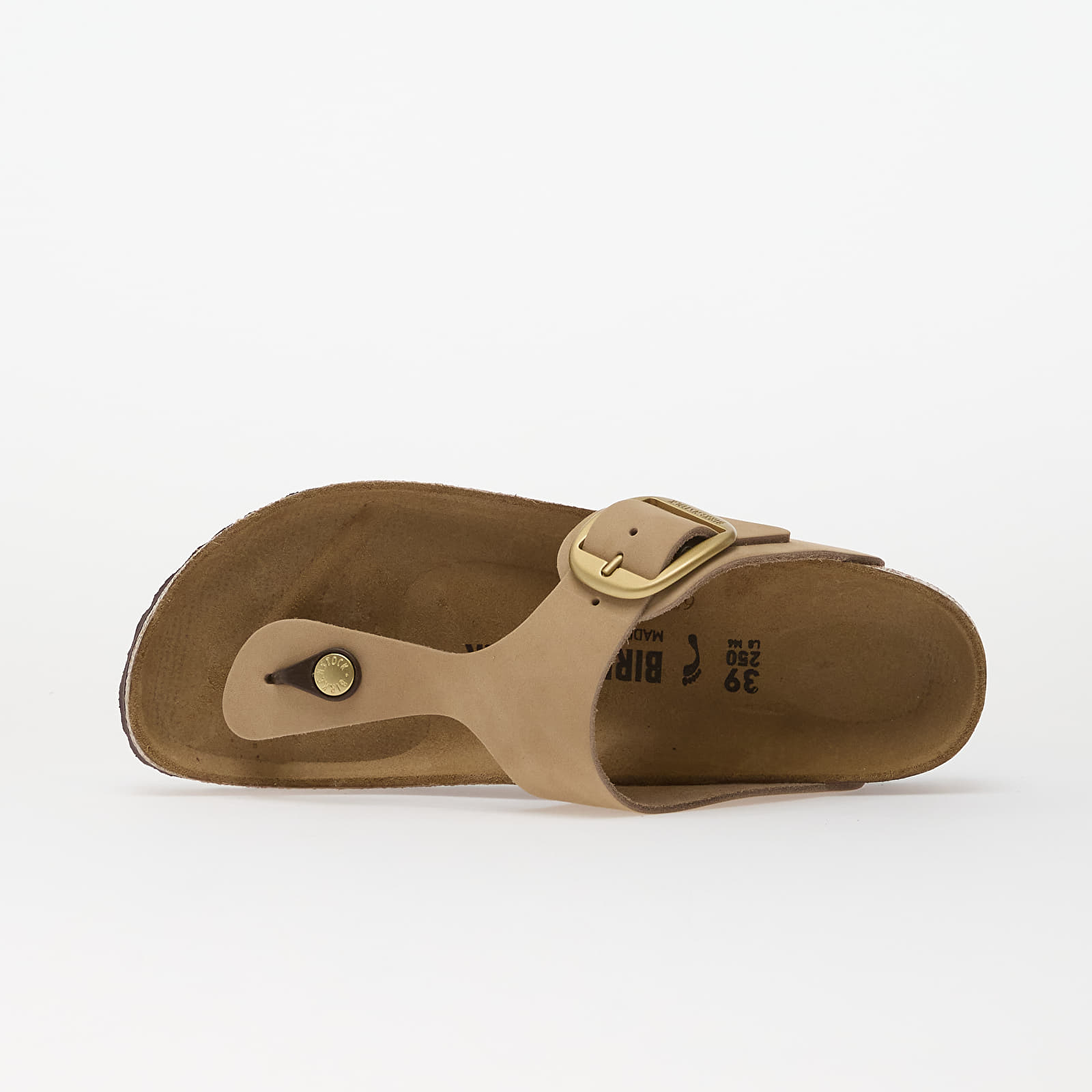 Жіноче взуття Birkenstock Gizeh Big Buckle Nubuck Leather Women Sandcastle