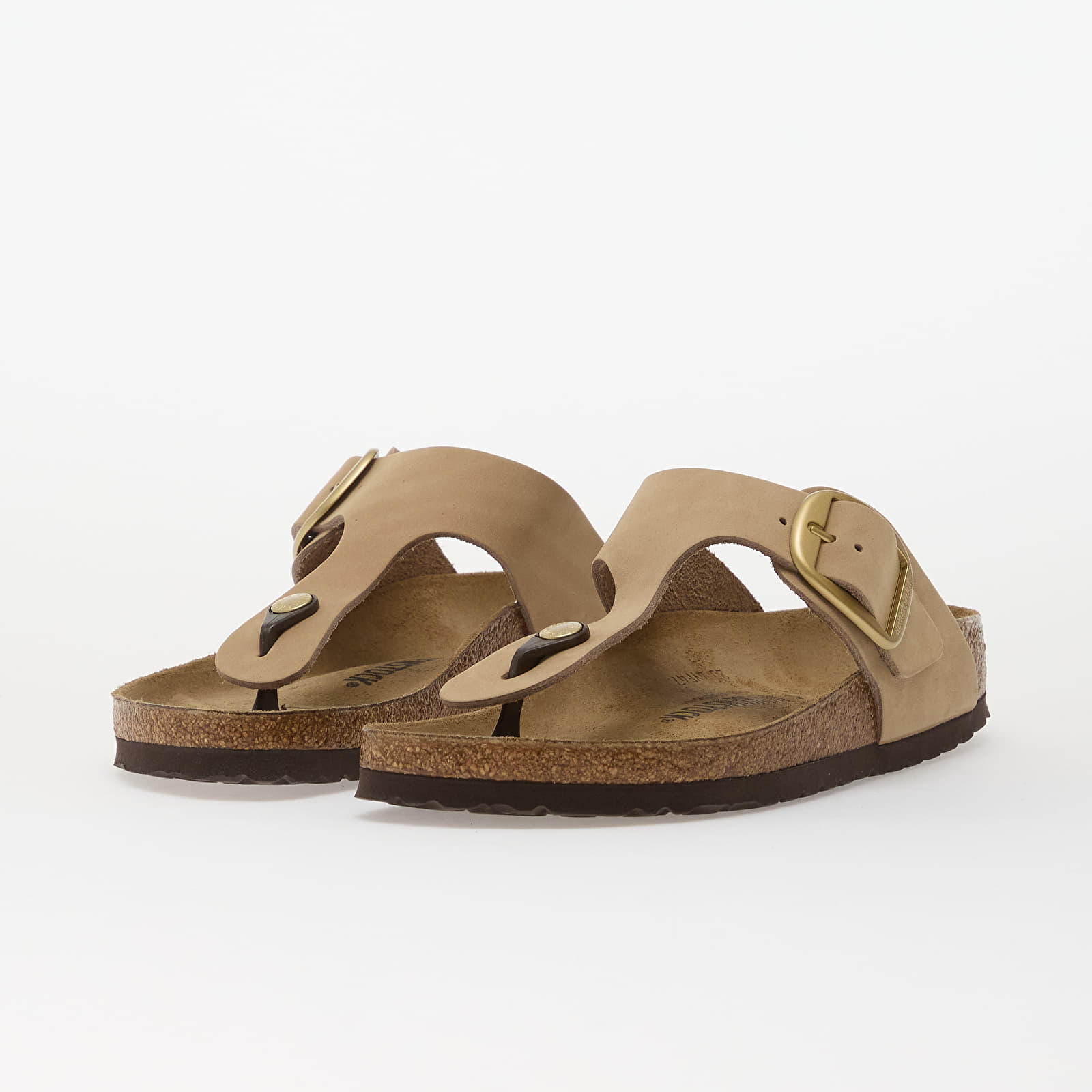 Жіноче взуття Birkenstock Gizeh Big Buckle Nubuck Leather Women Sandcastle