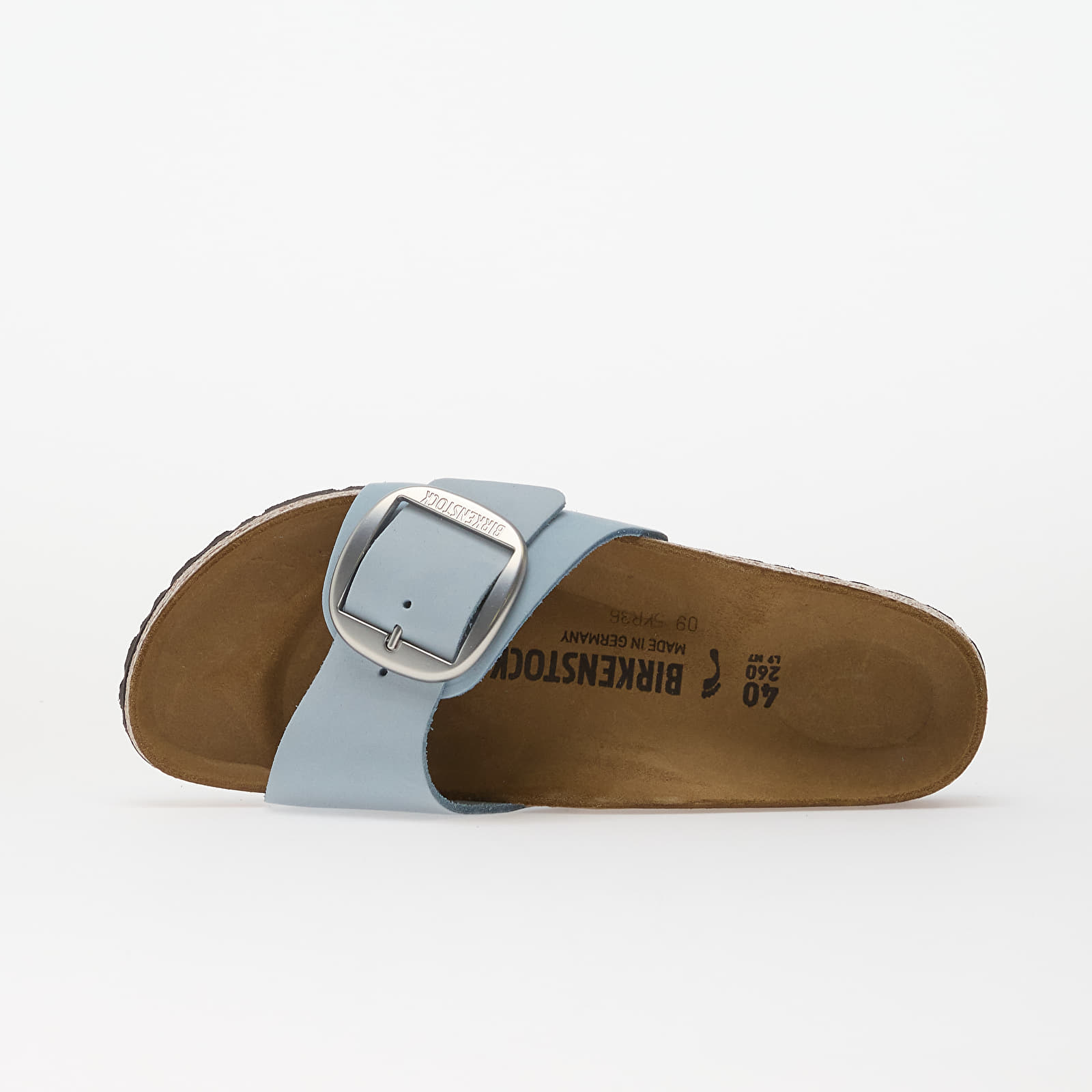 Ženske tenisice Birkenstock Madrid Big Buckle Nubuck Leather Women Baby Blue