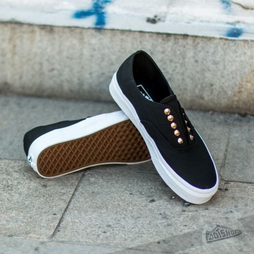 Vans authentic black and gold top