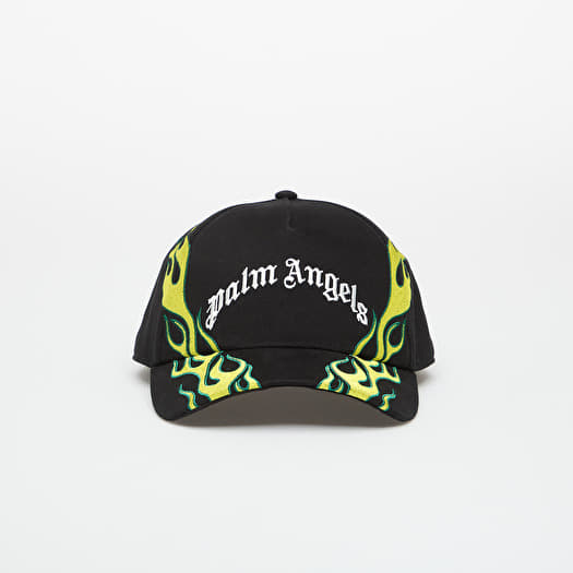 Mütze Palm Angels Flames Curved Logo Cap Black/ Off White
