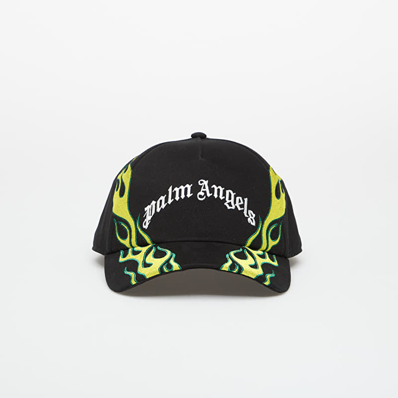Cap Palm Angels Flames Curved Logo Cap Black/ Off White