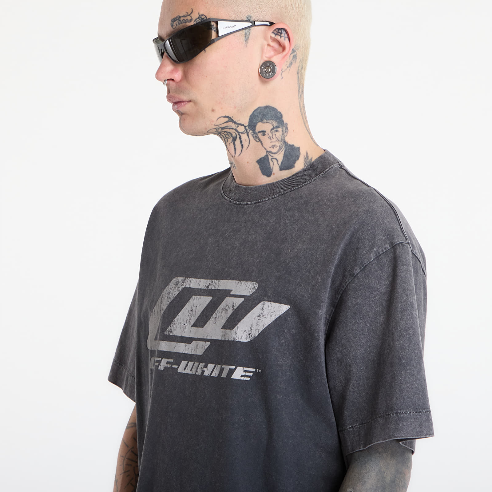 T-krekli Off-White Ow Racing S/S Skate Tee Mareado Black
