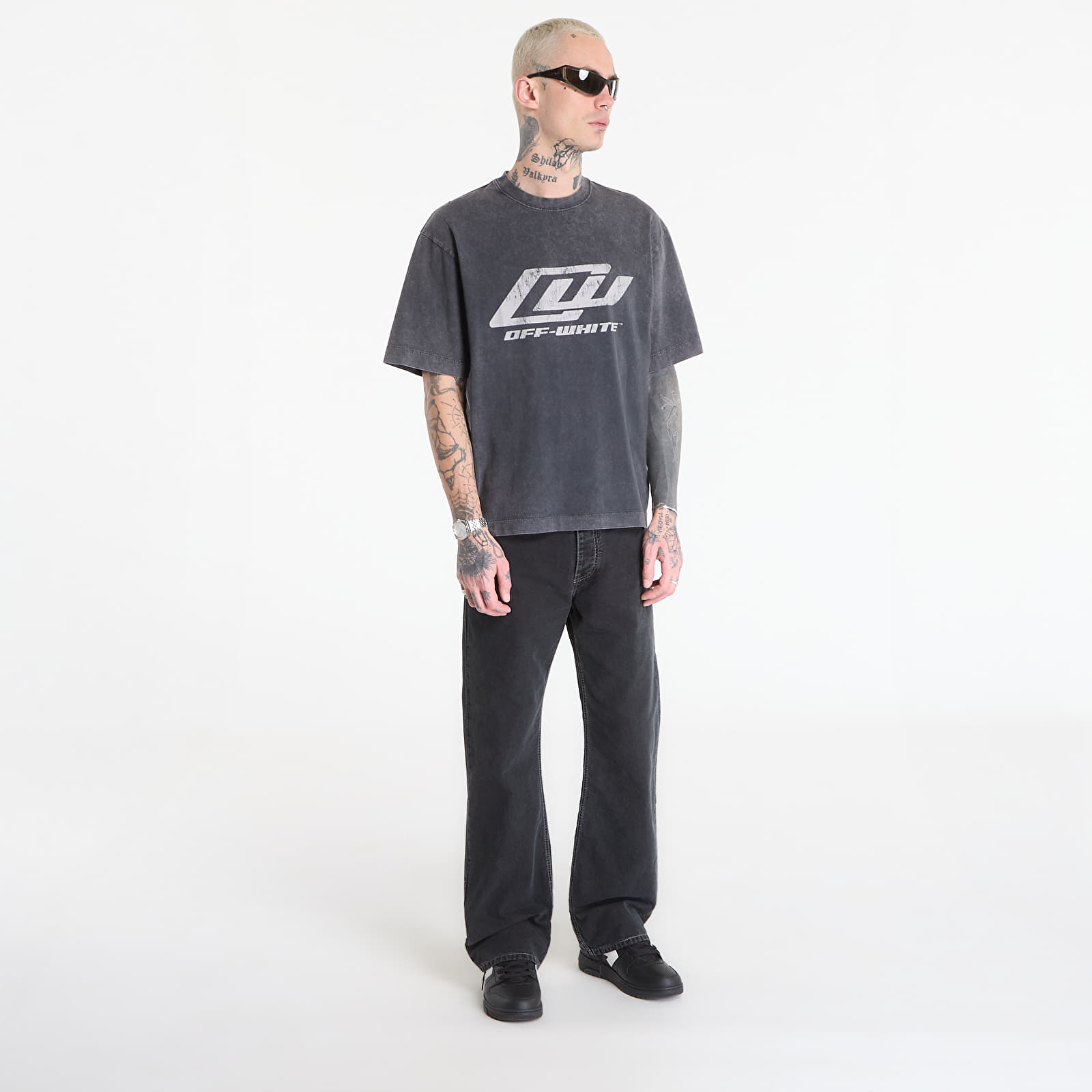 T-krekli Off-White Ow Racing S/S Skate Tee Mareado Black