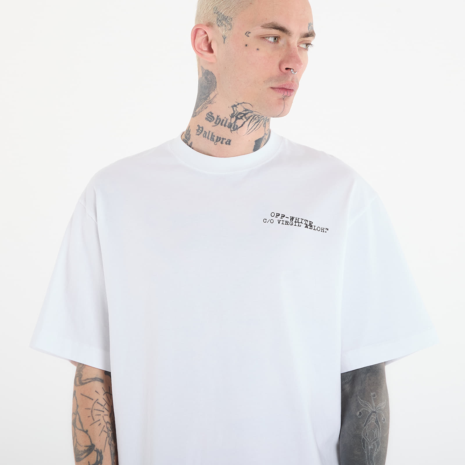 T-skjorter Off-White Type Machine Arrow S/S Skate Tee White