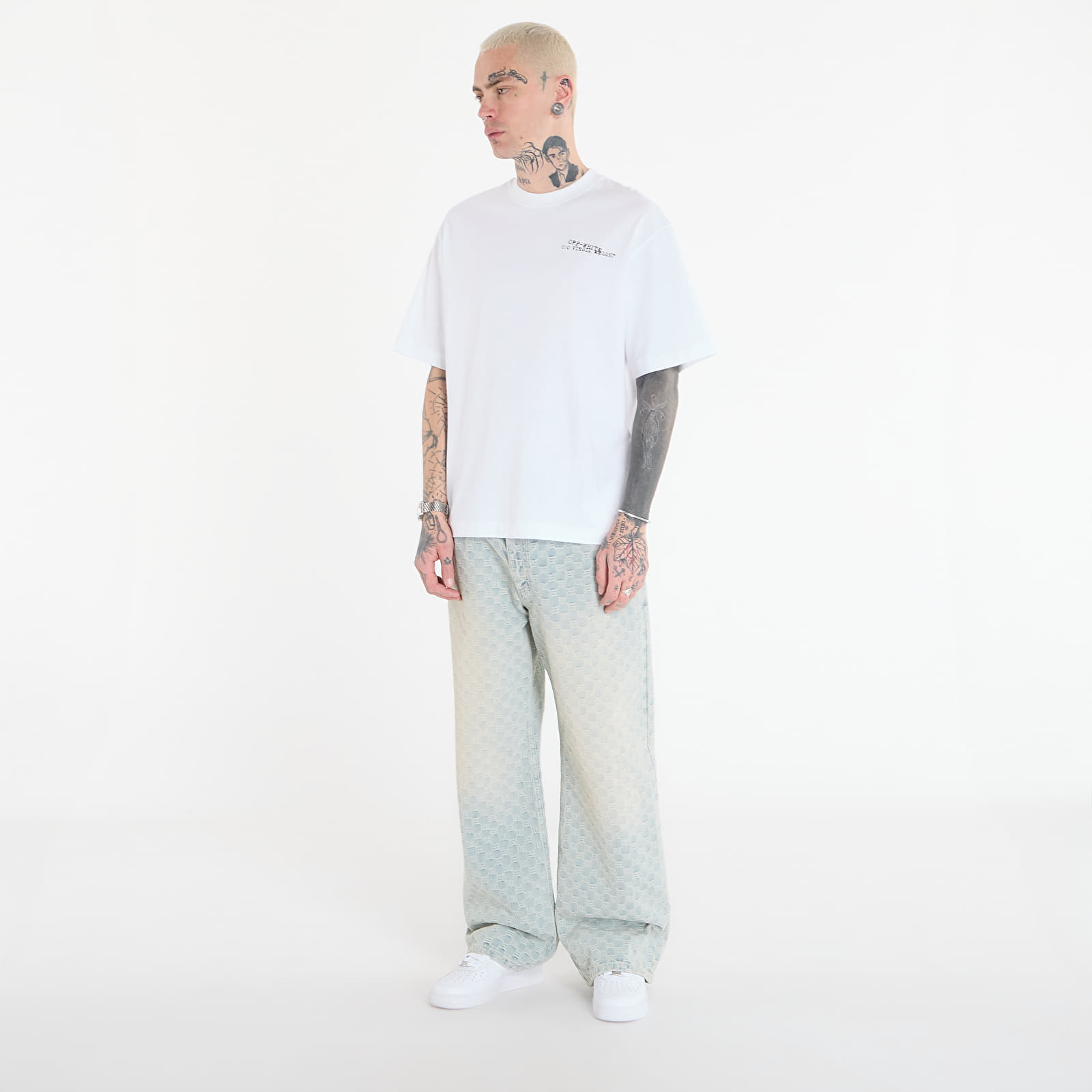 T-skjorter Off-White Type Machine Arrow S/S Skate Tee White
