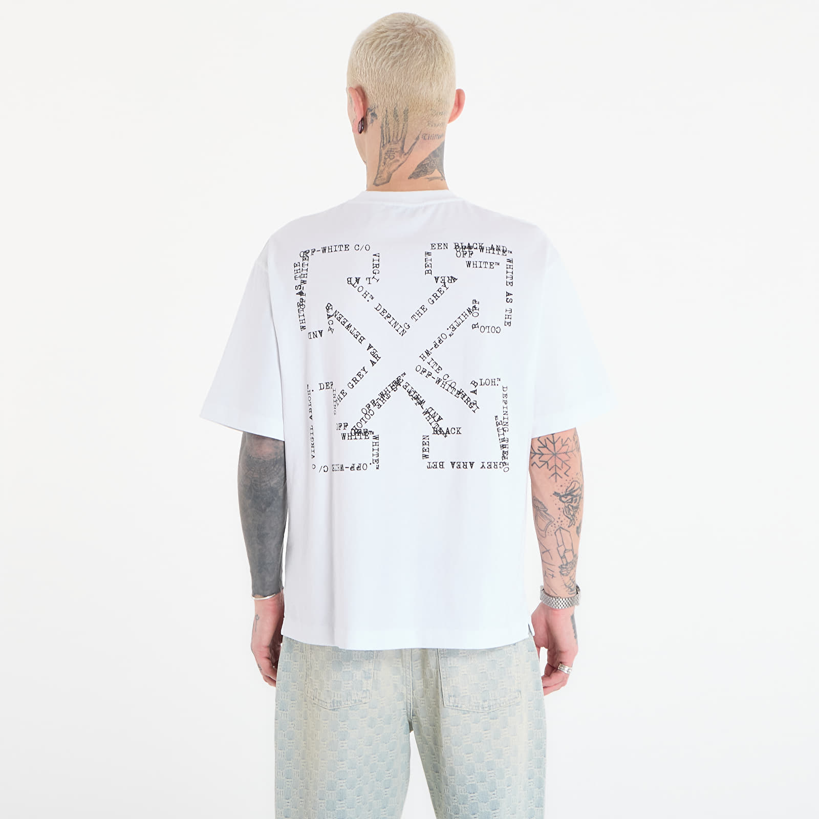 T-skjorter Off-White Type Machine Arrow S/S Skate Tee White