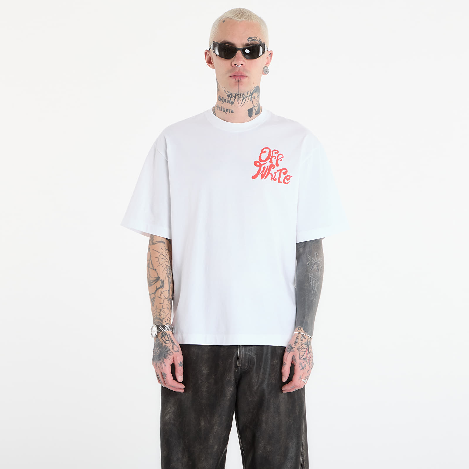T-krekli Off-White Grass Ink S/S Skate Tee White