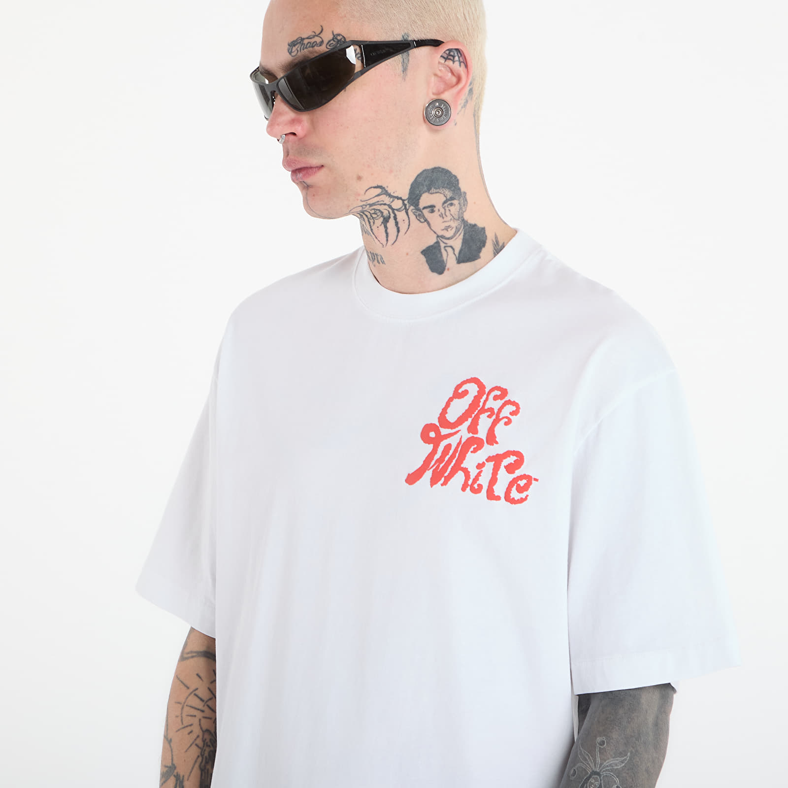 T-krekli Off-White Grass Ink S/S Skate Tee White