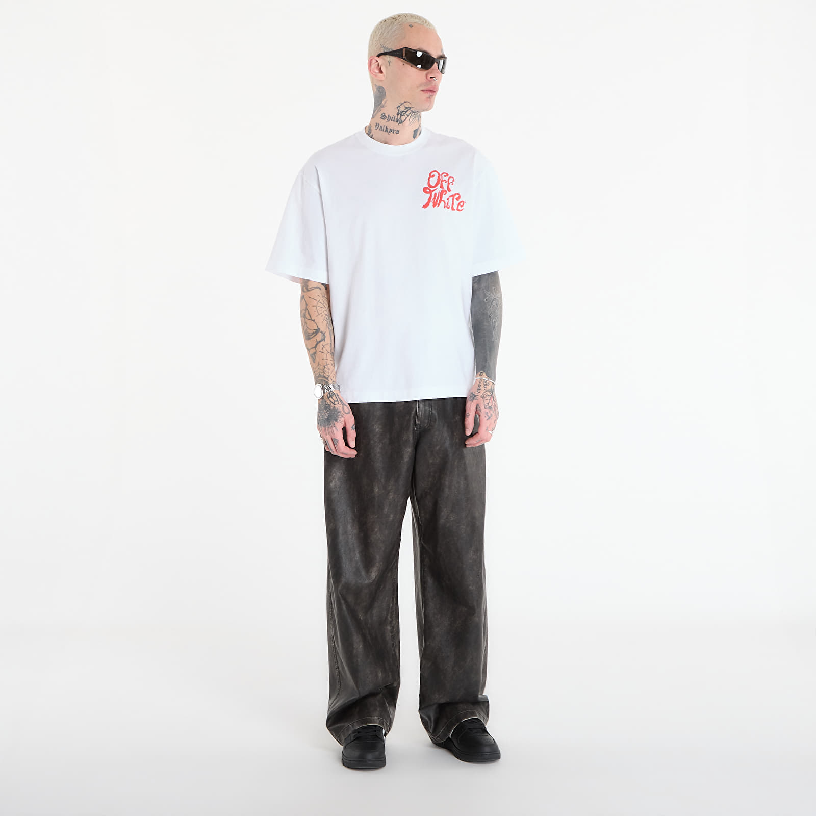 T-krekli Off-White Grass Ink S/S Skate Tee White