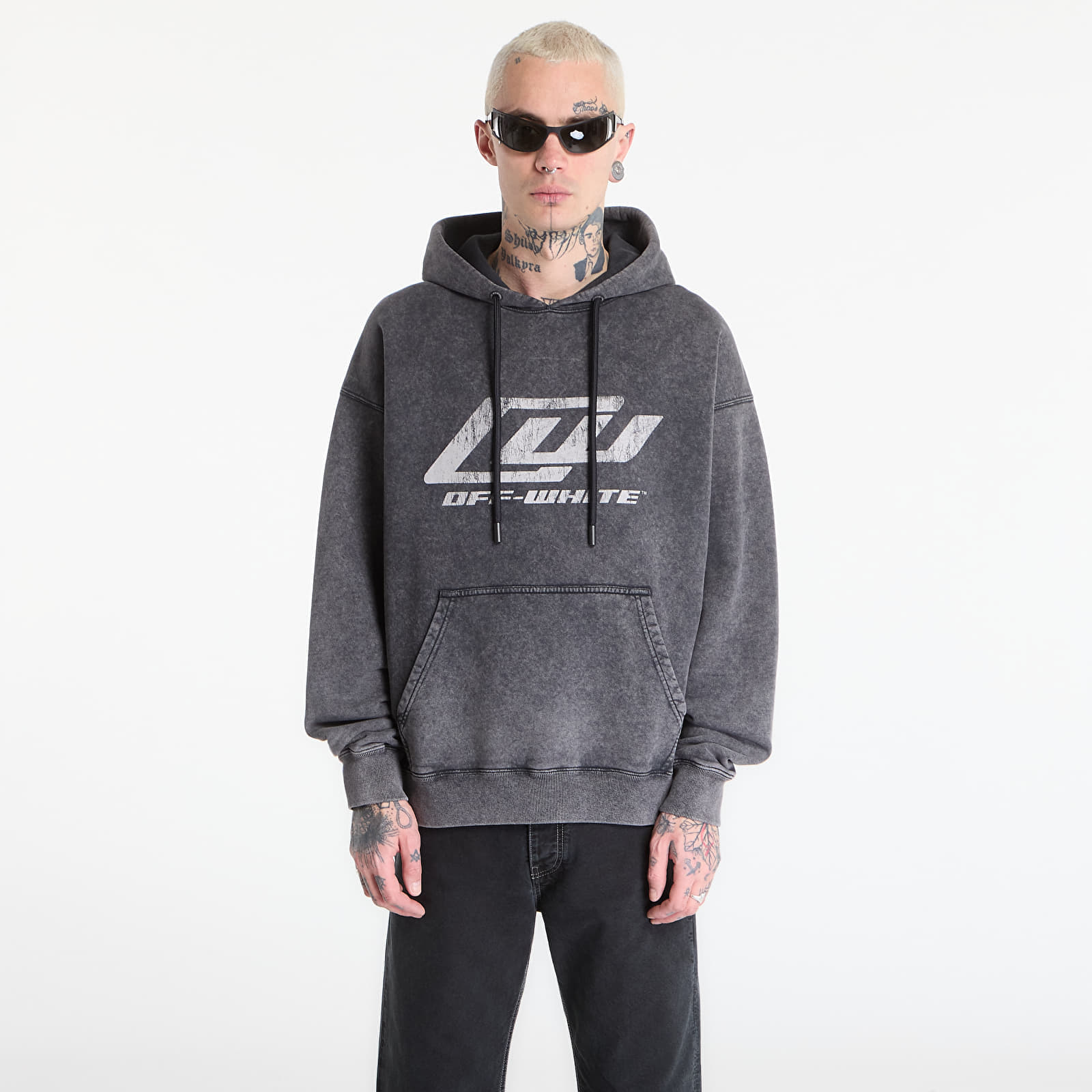 Суитшърт Off-White Ow Racing Skate Hoodie Mareado Black L