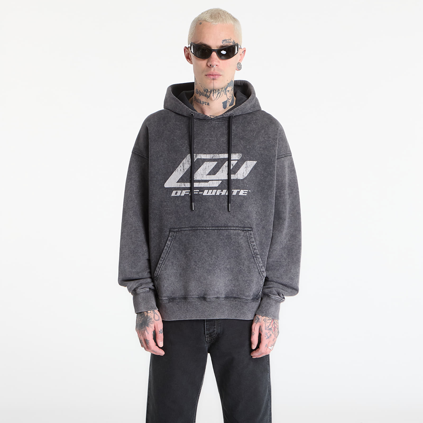 Sweatjacken und Sweatshirts Off-White Ow Racing Skate Hoodie Mareado Black