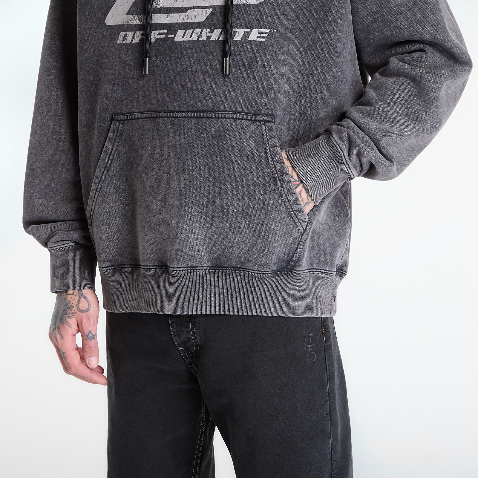 Sweatjacken und Sweatshirts Off-White Ow Racing Skate Hoodie Mareado Black