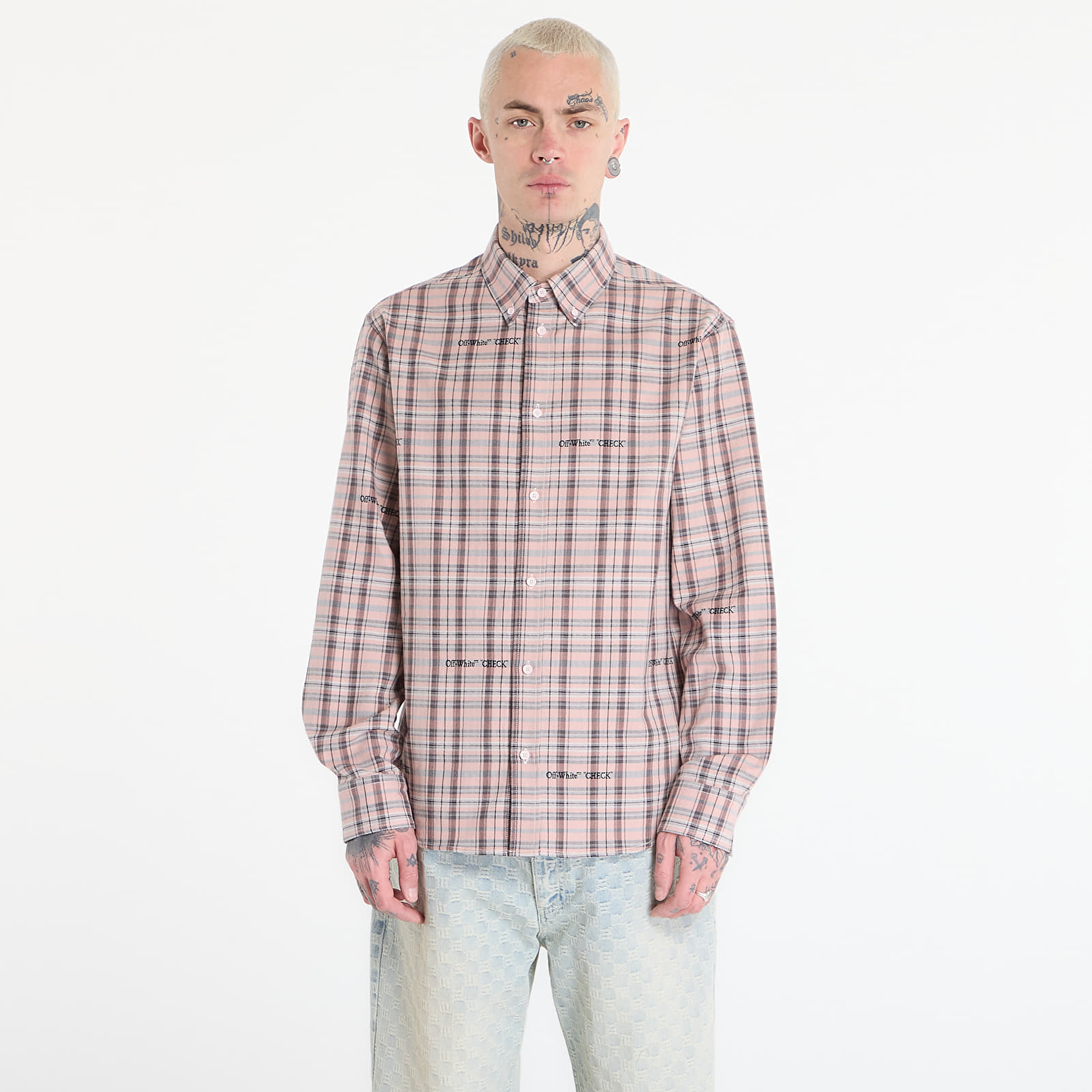 Риза Off-White Flannel Regular Shirt Mauve Morn XL