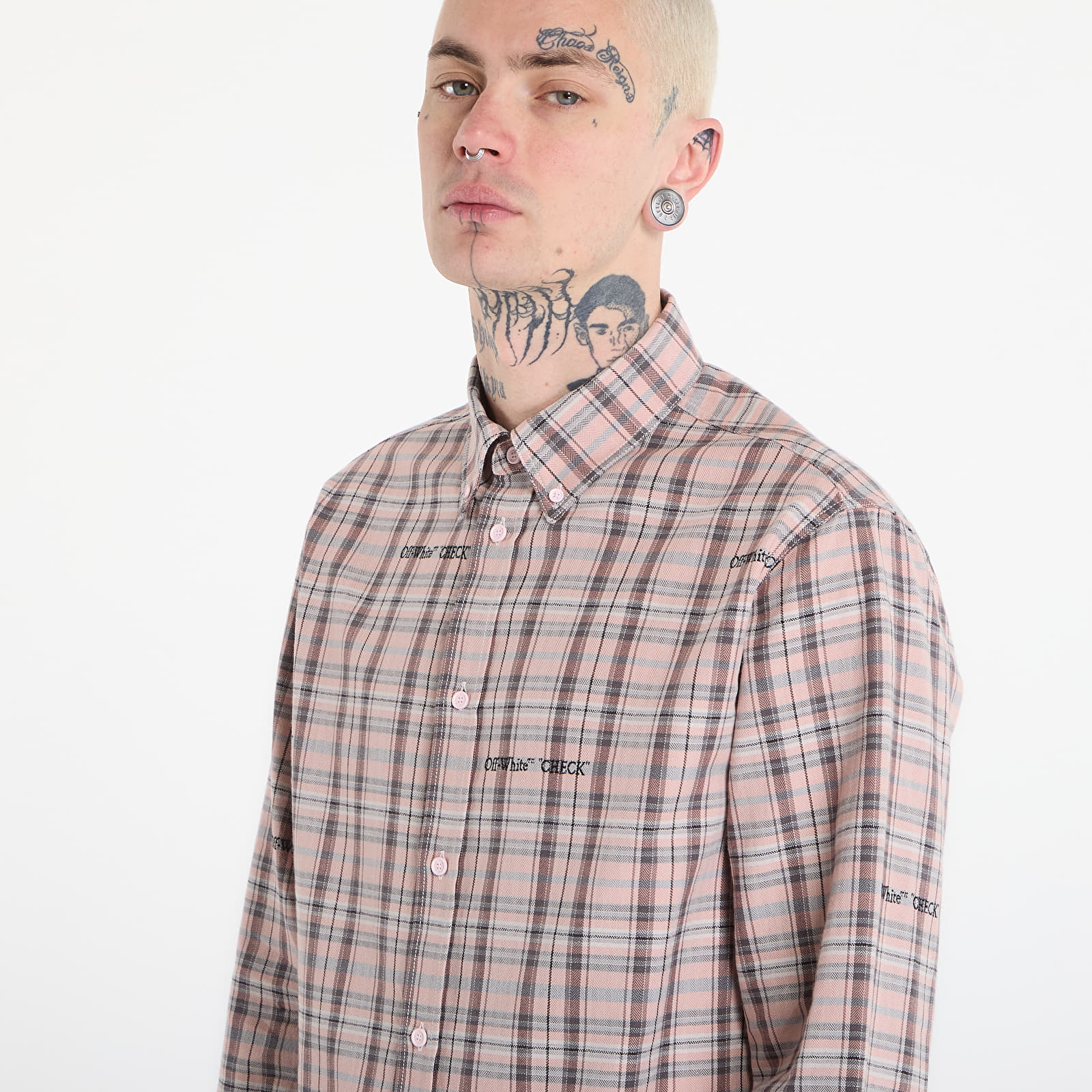 Сорочки Off-White Flannel Regular Shirt Mauve Morn