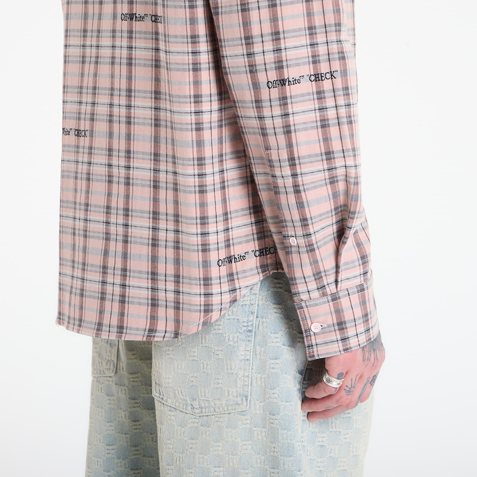 Сорочки Off-White Flannel Regular Shirt Mauve Morn
