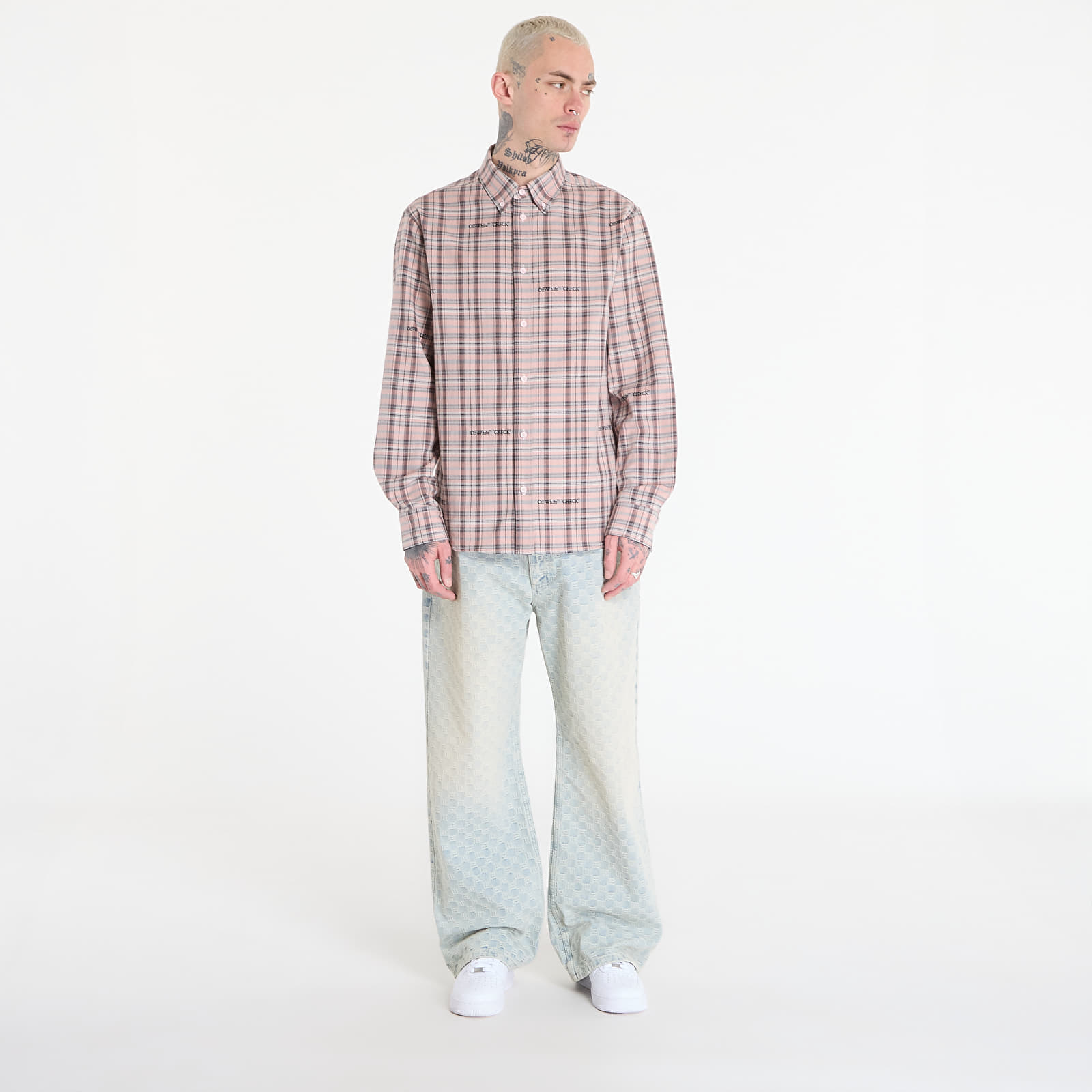 Сорочки Off-White Flannel Regular Shirt Mauve Morn