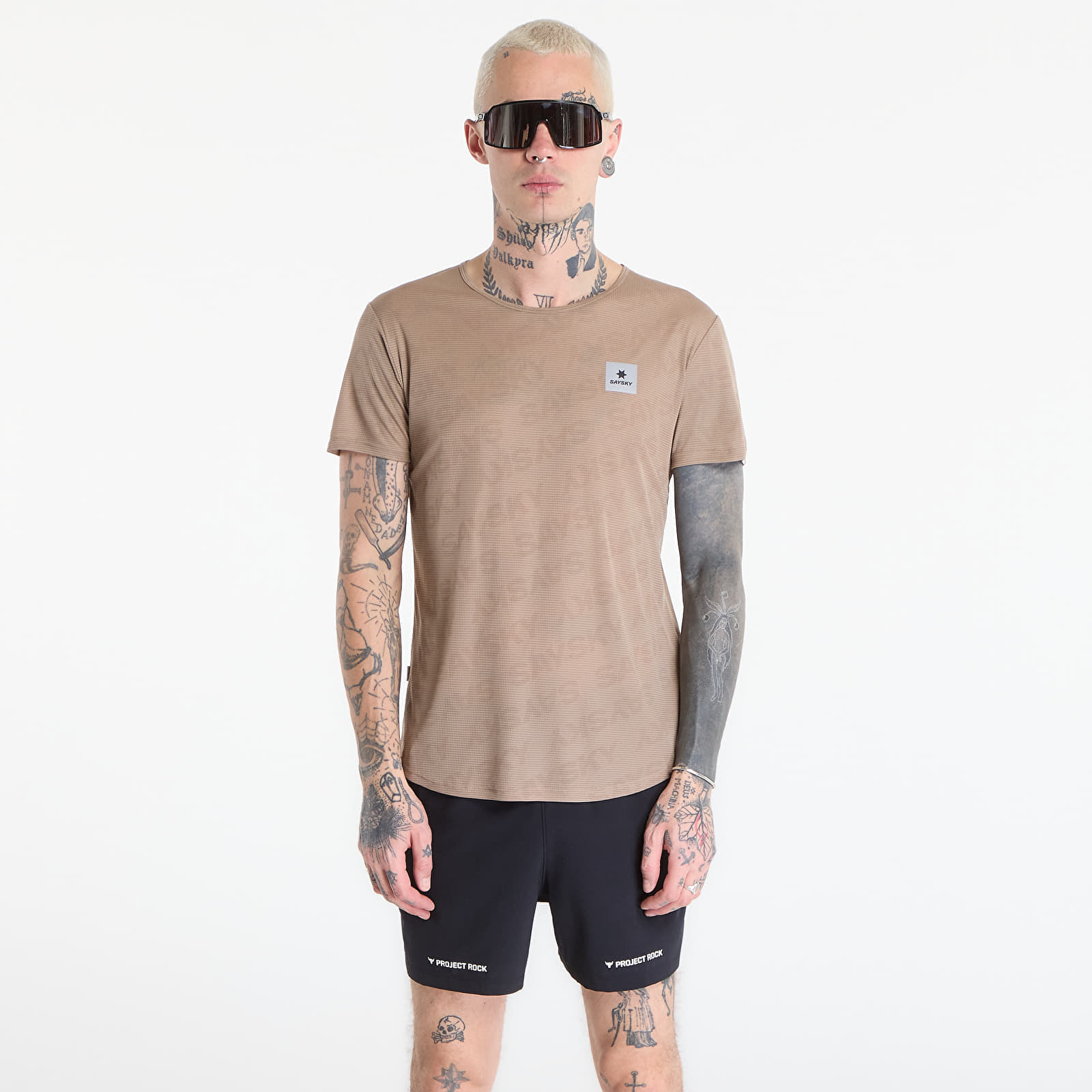 Тениска SAYSKY Reactive Flow T-shirt Dark Beige Logo L
