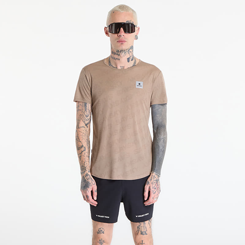 SAYSKY Reactive Flow T-shirt Dark Beige Logo