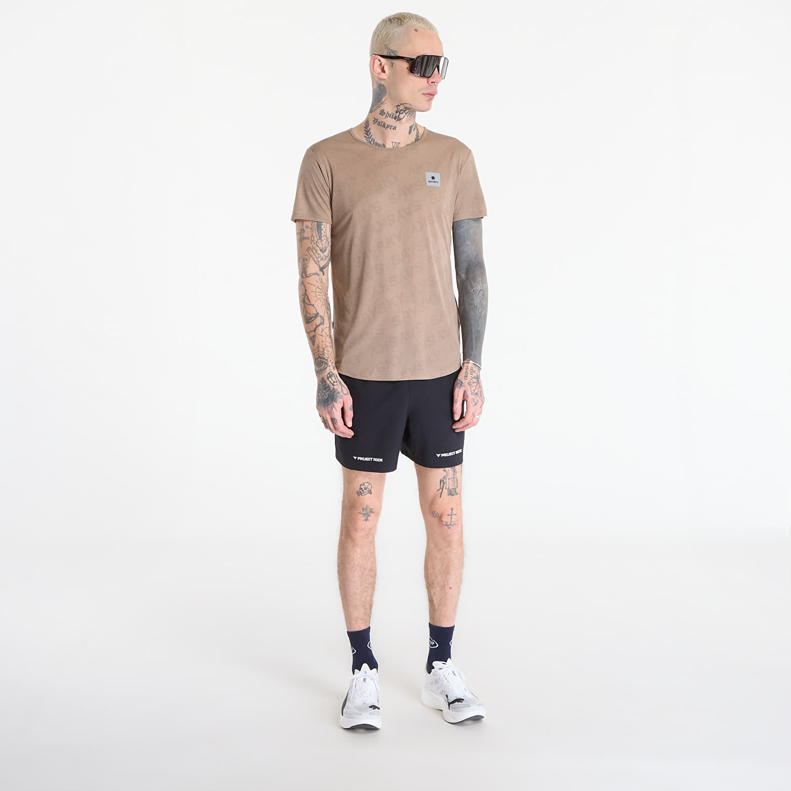 Tričká SAYSKY Reactive Flow T-shirt Dark Beige Logo