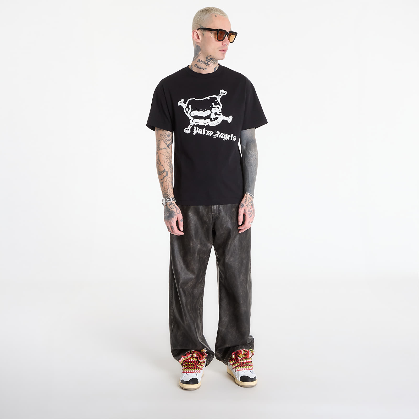 T-Shirts Palm Angels Skull Regular Tee UNISEX Black/ Off White