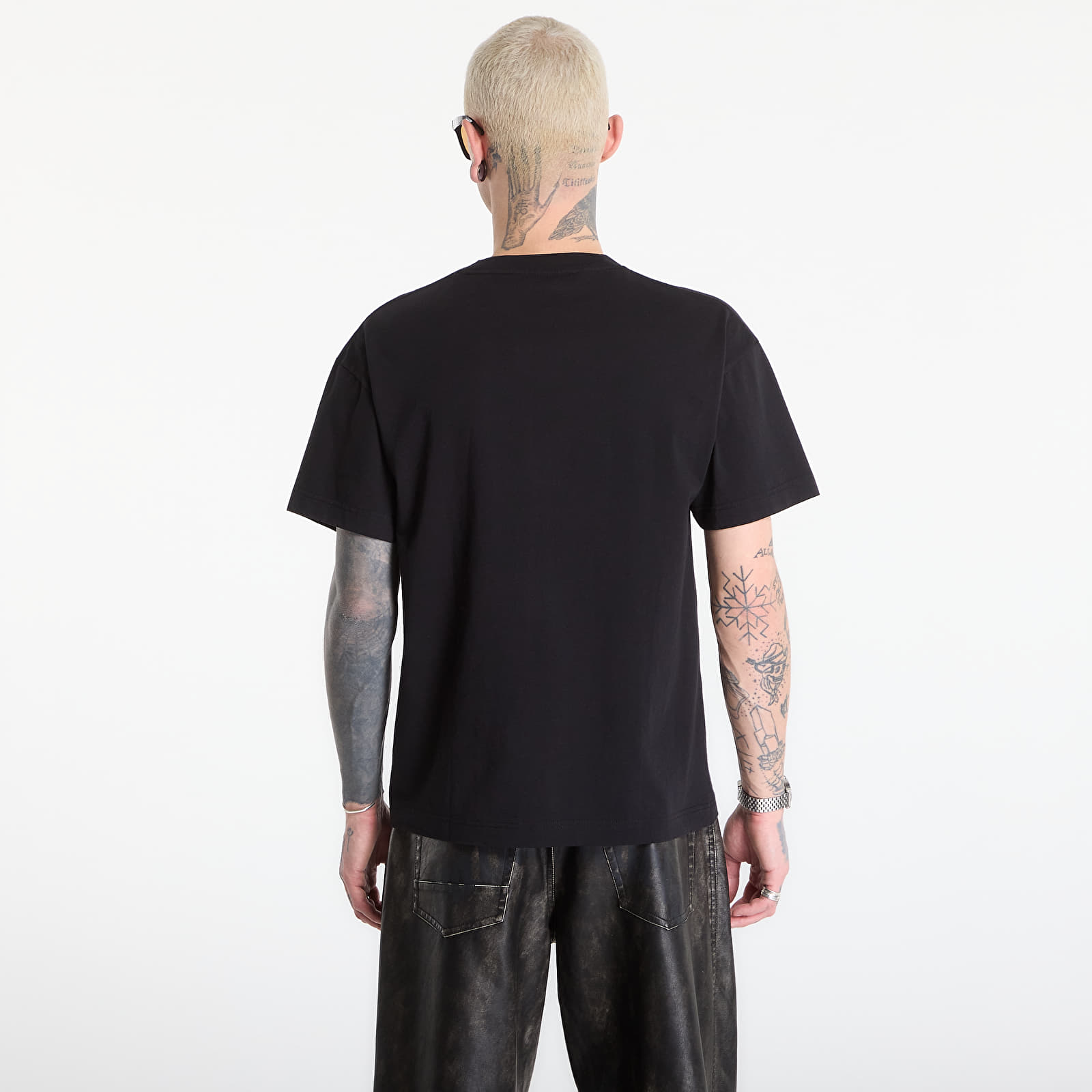 T-Shirts Palm Angels Curved Logo Regular Tee UNISEX Black/ Off White