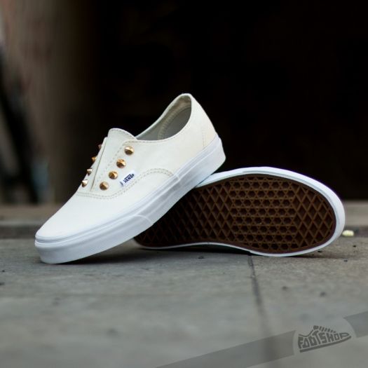 Vans authentic 2025 gore studs white