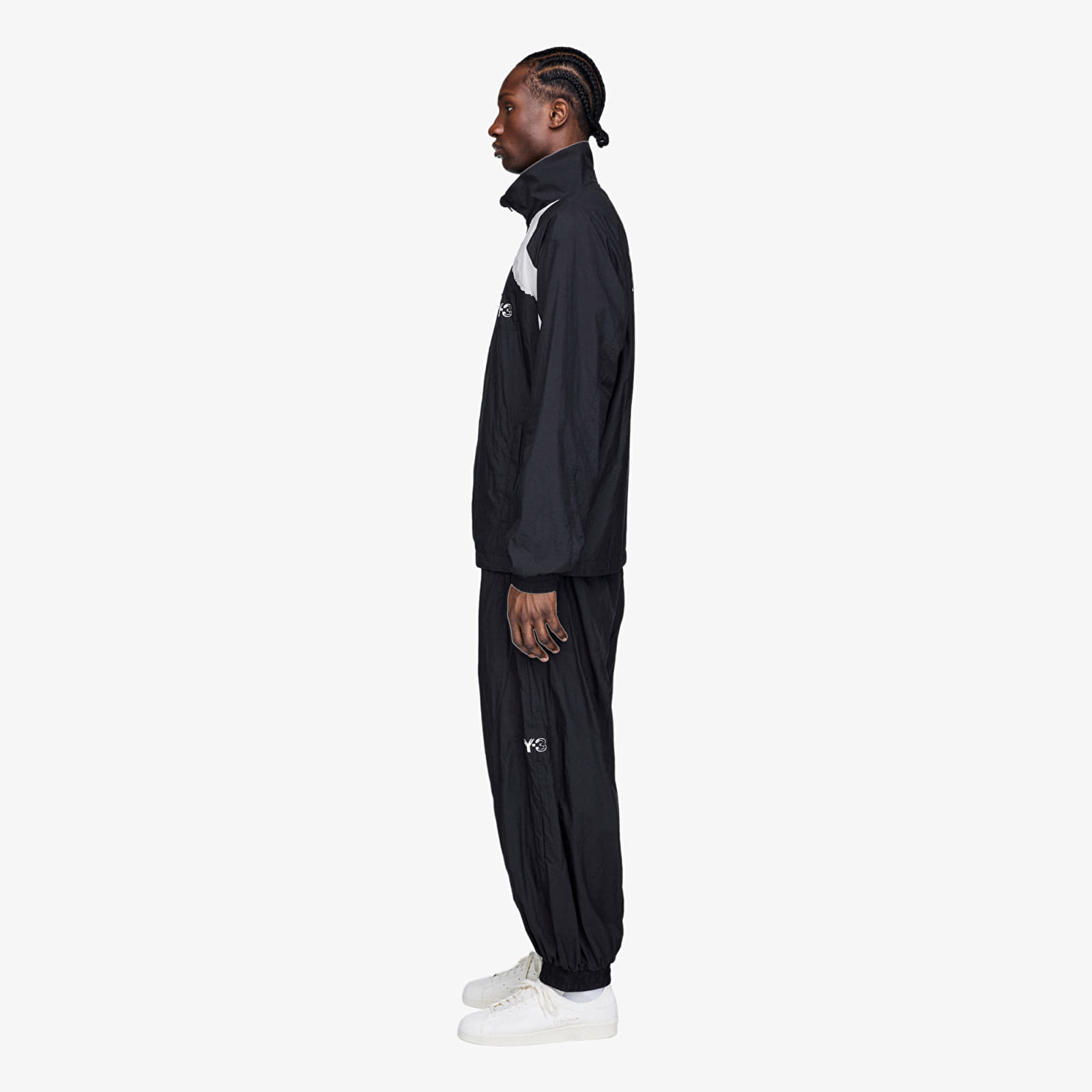 Trenirka hlače  Y-3 Raw Edge 3 Stripes Nylon Shell Tracksuit Bottoms Black