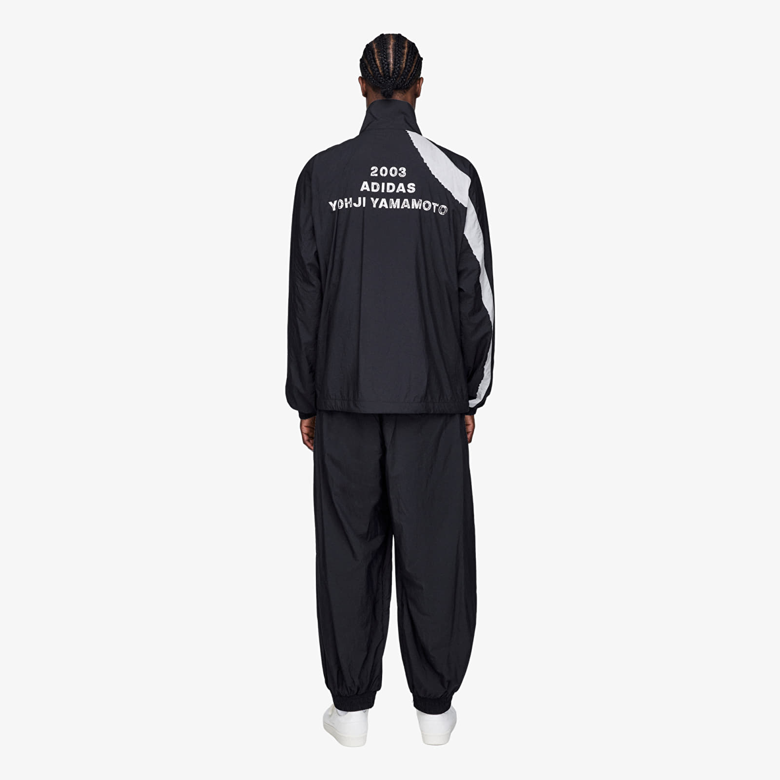 Trenirka hlače  Y-3 Raw Edge 3 Stripes Nylon Shell Tracksuit Bottoms Black