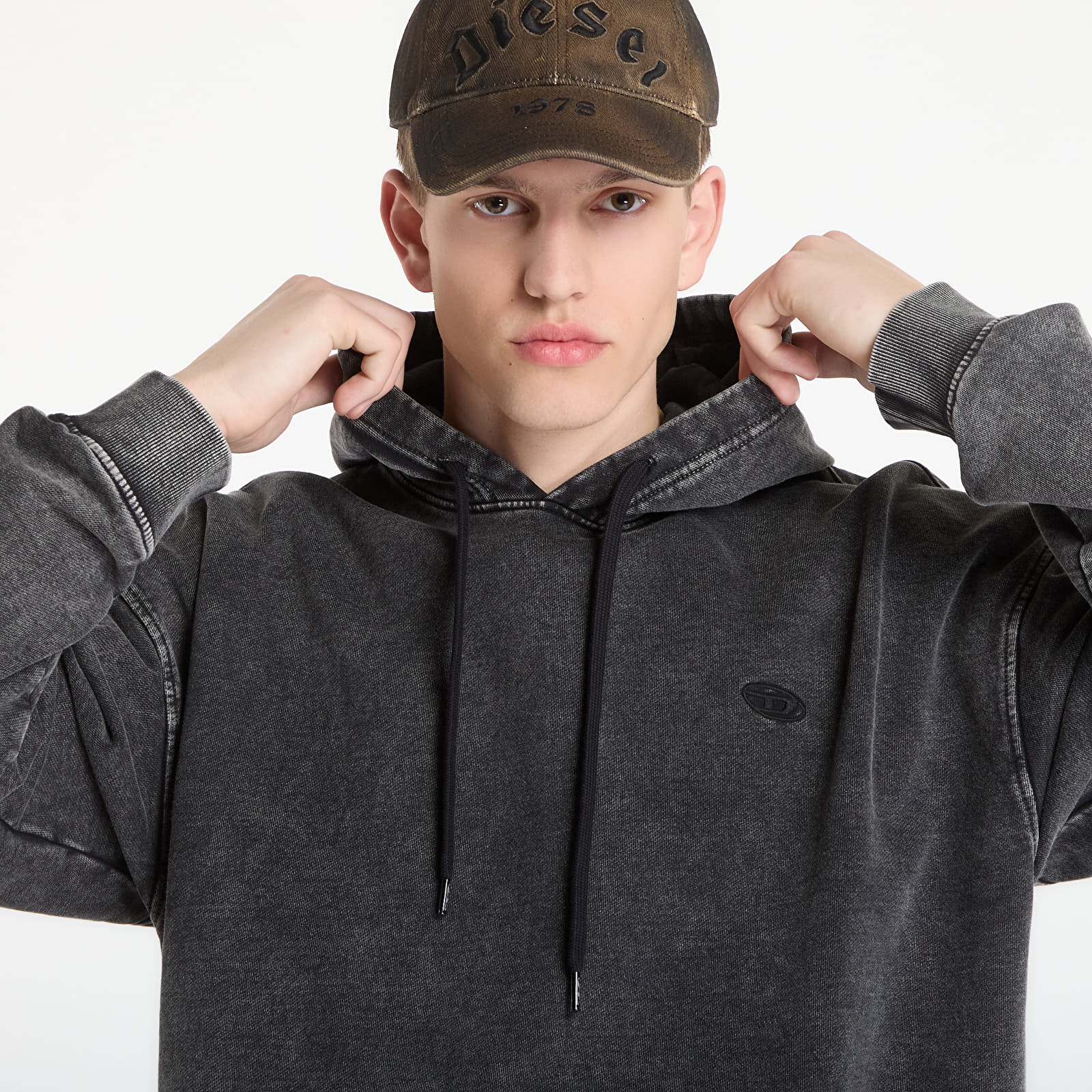 Sudaderas con capucha para hombre Diesel S-Boxt-Hood-Den Sweatshirt Black/ Violet