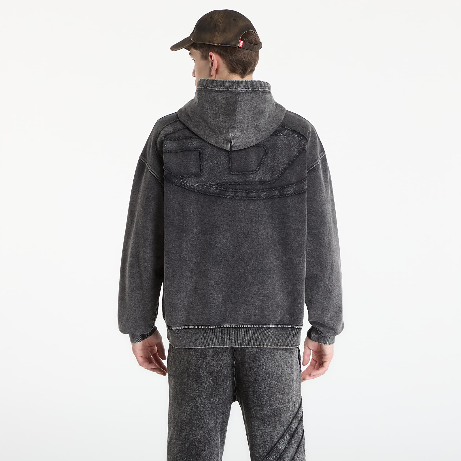 Sudaderas con capucha para hombre Diesel S-Boxt-Hood-Den Sweatshirt Black/ Violet