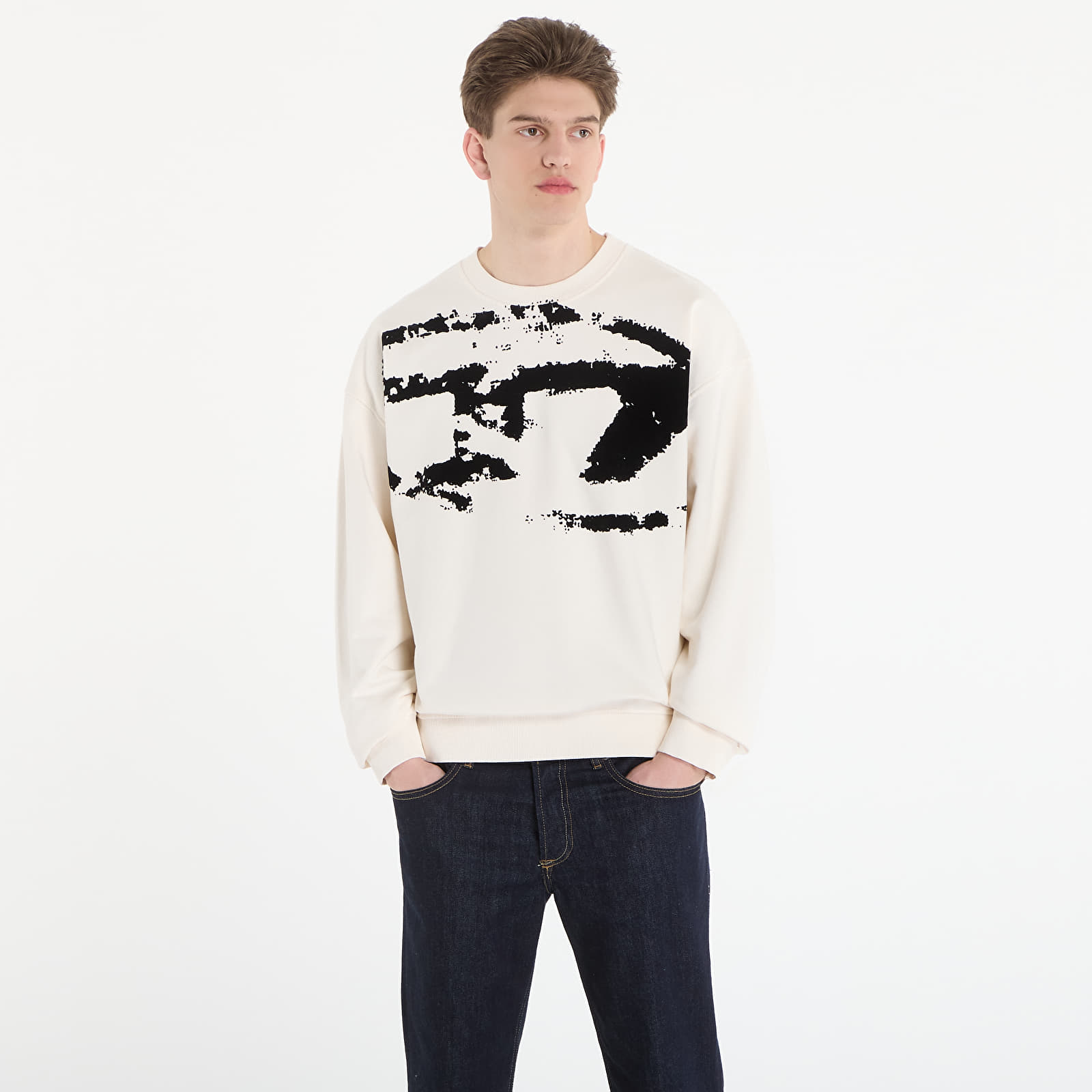 Luvtröjor för män Diesel S-Boxt-N5 Sweatshirt White