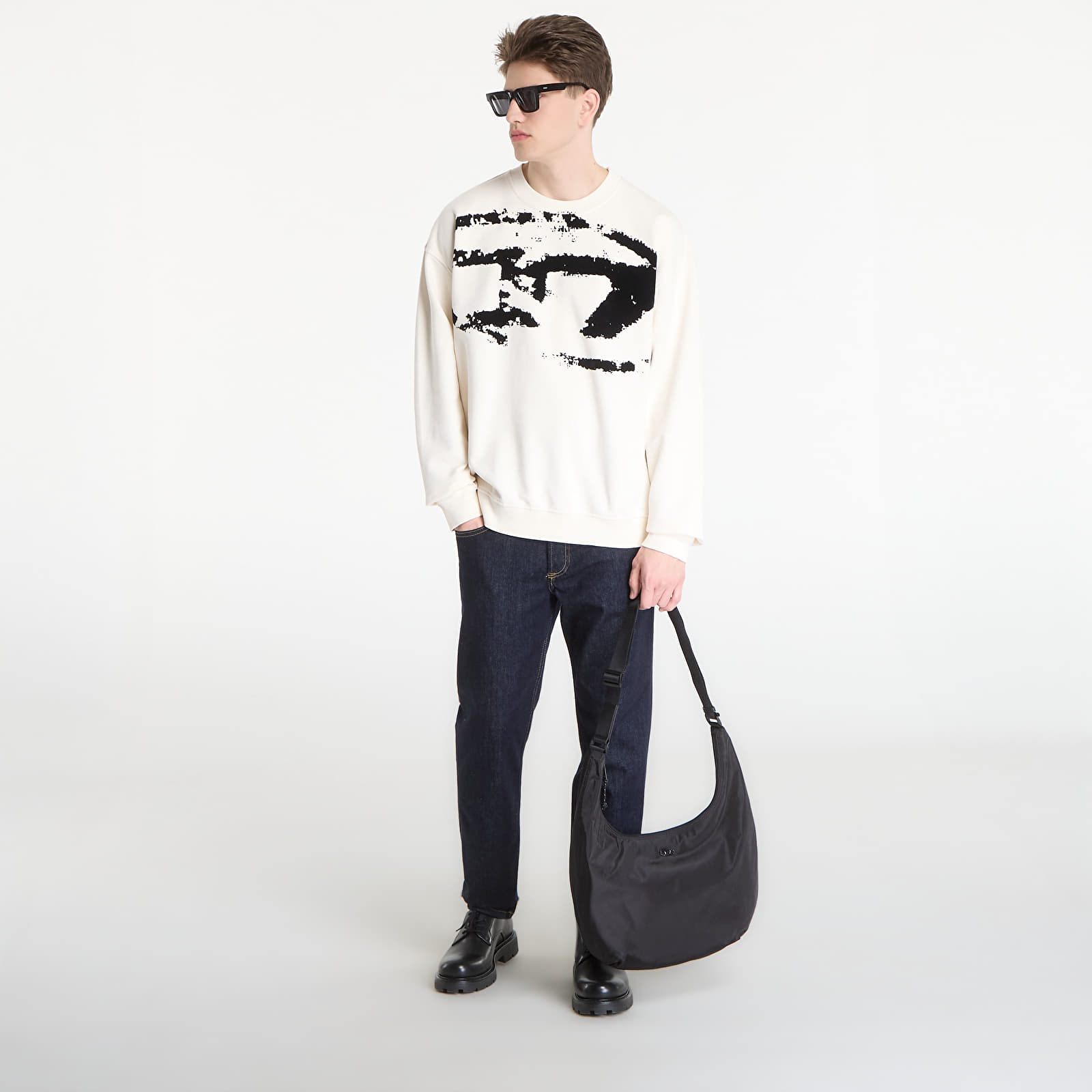 Luvtröjor för män Diesel S-Boxt-N5 Sweatshirt White