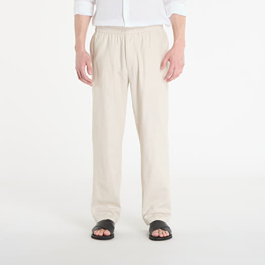 Calvin Klein Straight Linen Pull On Pant Oatmeal Melange