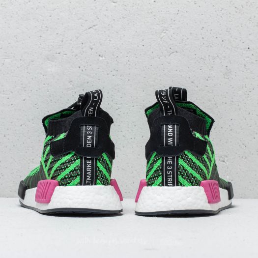 Zapatillas Hombre adidas NMD TS1 Primeknit Core Black Shock Lime
