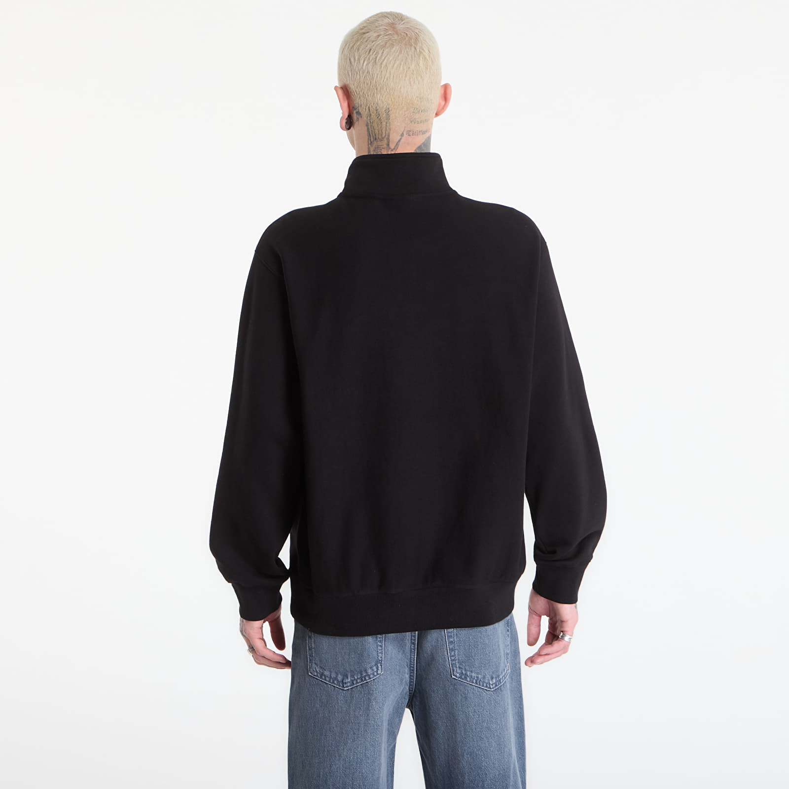 Hanorace Carhartt WIP Longhand Half Zip Sweat UNISEX Black/ White
