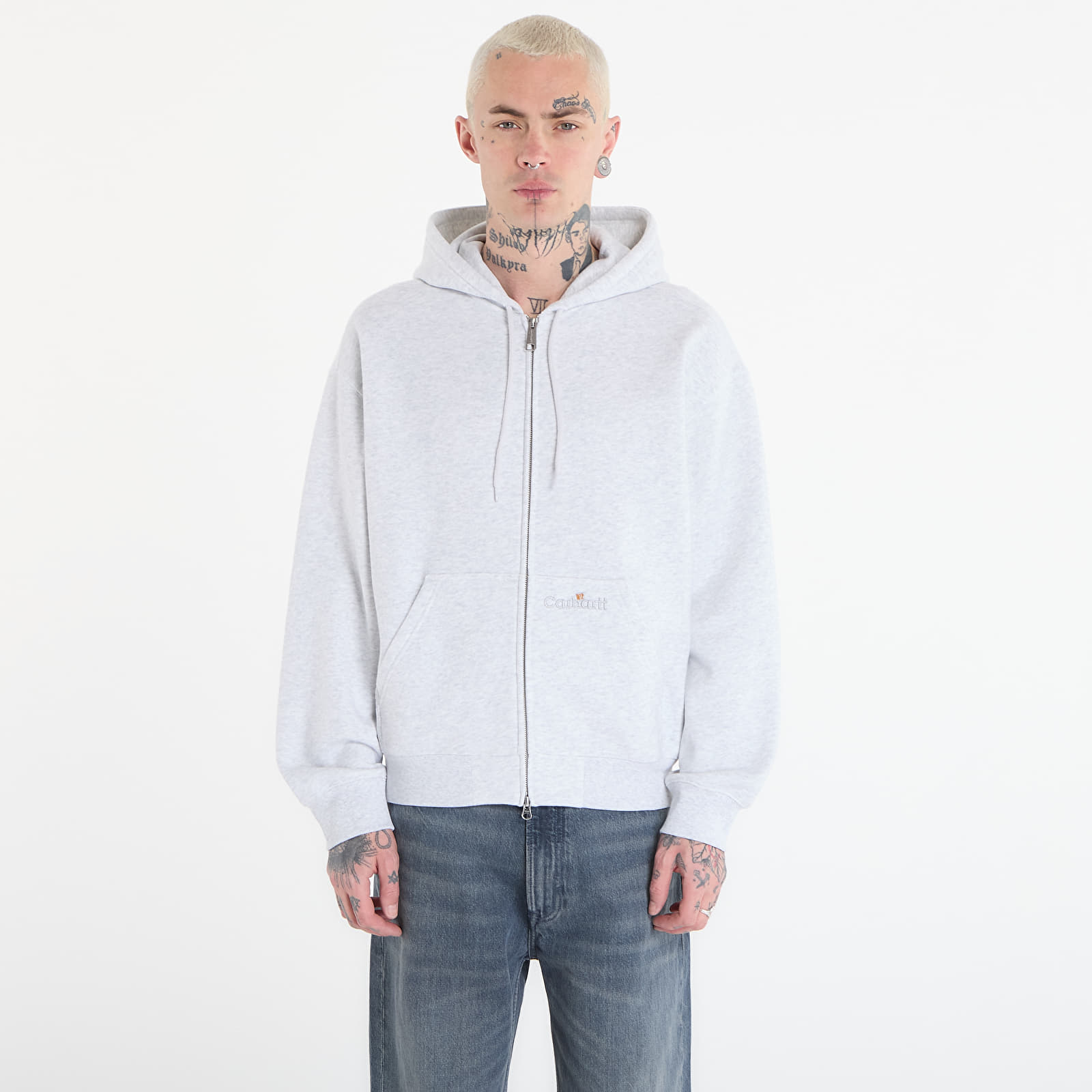Hettegensere og sweatshirts Carhartt WIP Hooded WIP Label Sweat Jacket UNISEX Ash Heather