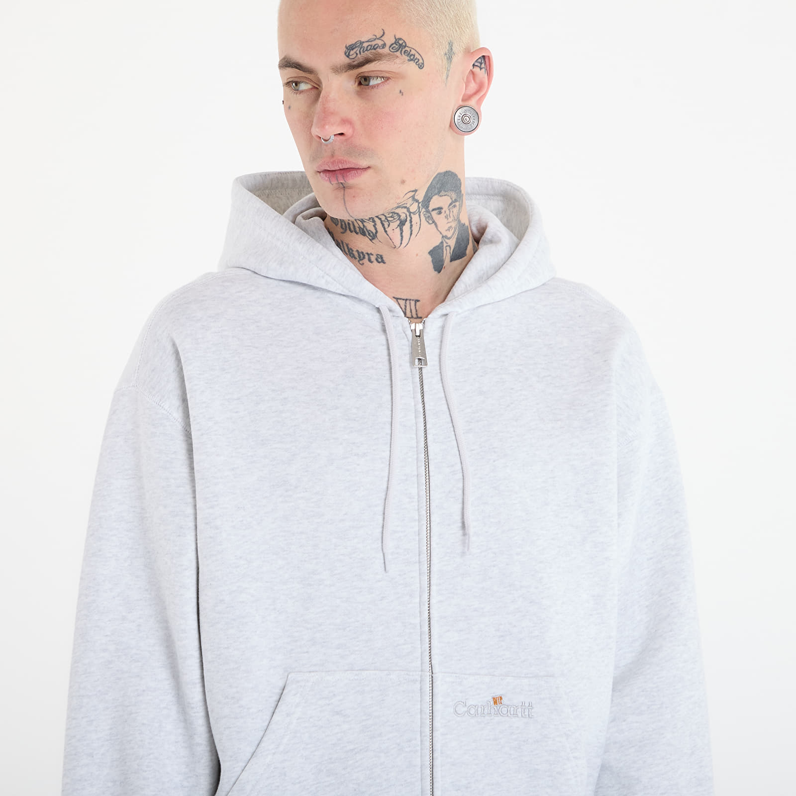 Hettegensere og sweatshirts Carhartt WIP Hooded WIP Label Sweat Jacket UNISEX Ash Heather