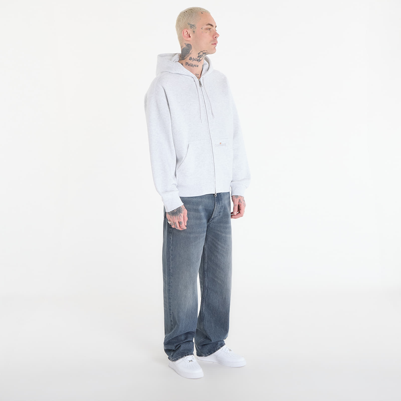 Hettegensere og sweatshirts Carhartt WIP Hooded WIP Label Sweat Jacket UNISEX Ash Heather