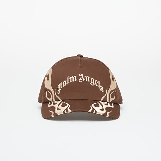Cap Palm Angels Flames Curved Logo Cap Brown/ Beige