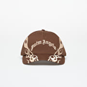 Palm Angels Flames Curved Logo Cap Brown/ Beige