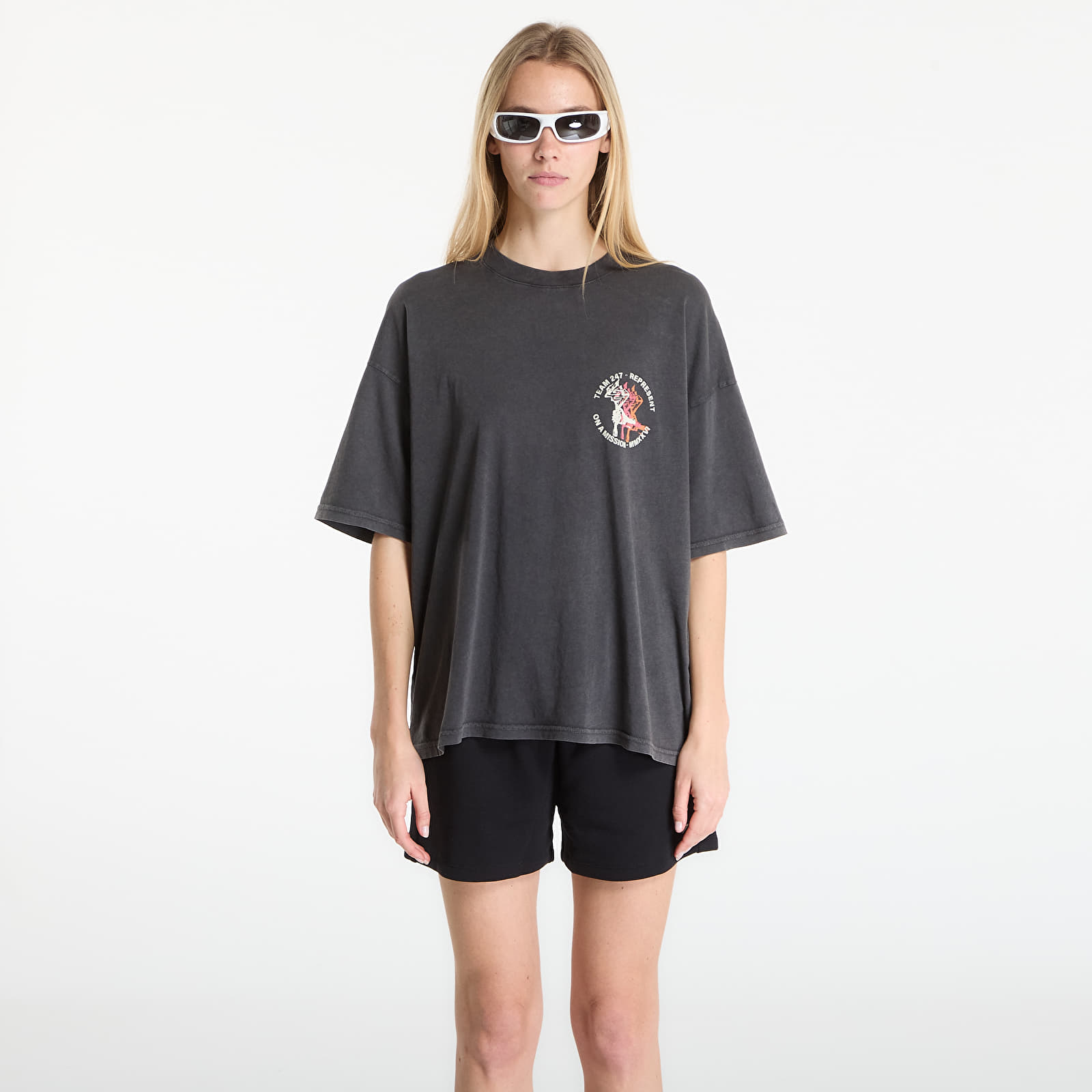 T-krekli REPRESENT 247 Torch Crop Tee UNISEX Washed Black